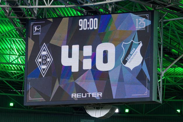 Mönchengladbach, Germany 16 May 2026 1 BL 2025 2026 Sp 34 Borussia Mönchengladbach v TSG Hoffenheim Im Bild Die Anzeigetafel im Borussia Park DFL regulations prohibit any use of photographs as image sequences and or quasi video Borussia Park Nordrhein Westfalen Copyright: xFotostandx xGörtzx