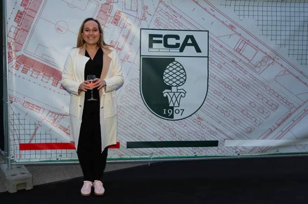 Kristina Ellwanger Bildzeitung , FC Augsburg end of season party, Football, 1 Bundesliga, 34 Matchday, 16 05 2026 DFL DFB regulations prohibit any use of photographs as image sequences and or quasi video Augsburg Bayern Germany Copyright: xkolbert-press ChristianxKolbertx