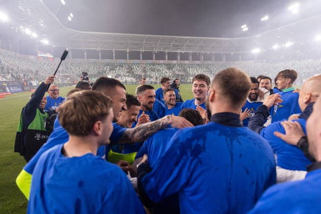 Radom 16.05.2026. Football Ekstraklasa season 2025 2026 match between Radomiak Radom and Lech Poznan in Radom, Poland --- Ekstraklasa sezon 2025 2026 mecz Radomiak Radom - Lech Poznan Persons Shown : radosc bramka gol punkt emocje feta Fot. Igor Jakubowski Arena Akcji NEWSPIX.PL --- newspix.pl 