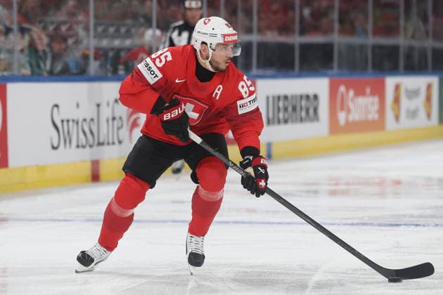 Ice Hockey World Championship 2026 SUI LAT Sven Andrighetto Switzerland 16 05 2026 Swiss Life Arena Zuerich , SWITZERLAND, Men IIHF Ice Hockey World Championship Zurich 2026 Group Switzerland Latvia Sven Andrighetto Switzerland