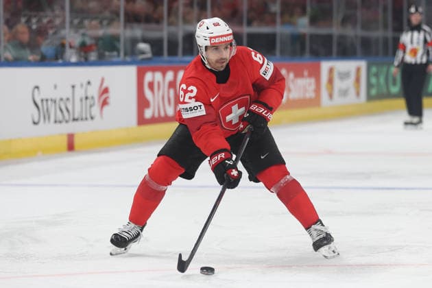 Ice Hockey World Championship 2026 SUI LAT Denis Malgin Switzerland 16 05 2026 Swiss Life Arena Zuerich , SWITZERLAND, Men IIHF Ice Hockey World Championship Zurich 2026 Group Switzerland Latvia Denis Malgin Switzerland
