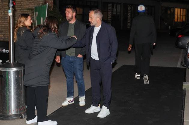 Co-coach Alexander Frankenberger FC AUgsburg and head coach Manuel Baum FC Augsburg arrive at the location, FC Augsburg end of season party, football, 1 Bundesliga, 34 matchday, 16 05 2026 DFL DFB regulations prohibit any use of photographs as image sequences and or quasi video Augsburg Bayern Germany Copyright: xkolbert-press ChristianxKolbertx