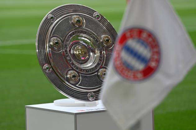 In-kind admission Meisterschale,Schale,Pokal,Cup,Trophaee Fußball 1 Bundesliga Saison 2025 2026, 34 Spieltag, Spieltag34 FC Bayern Muenchen 1 FC Koeln 5 1 am 16 05 2026 , A L L I A N Z A R E N A