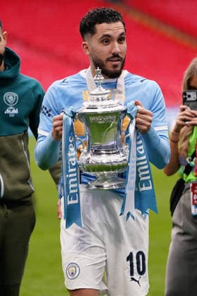 Emirates FA Cup Final Chelsea v Manchester City Rayan Cherki of Manchester City with the fa cup trophy during the Emirates FA Cup Final match Chelsea vs Manchester City at Wembley Stadium, London, United Kingdom on 16 May 2026 (Photo by Harvey Murphy News Images) Copyright: xHarveyxMurphy NewsxImagesx
