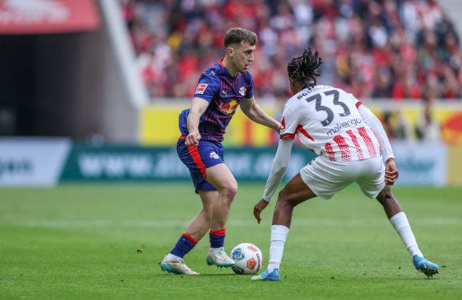 GER, Freiburg, SC Freiburg vs RB Leipzig, Bundesliga, Football, DFB, Season 2025 2026, Europa Park Stadium, 34 Matchday in picture Brajan Gruda RB Leipzig 10 DFB DFL REGULATIONS PROHIBIT ANY USE OF PHOTOGRAPHS AS IMAGE SEQUENCES AND OR QUASI VIDEO, 16 05 2026 Copyright: HMBxMedia HendrikxHamelau