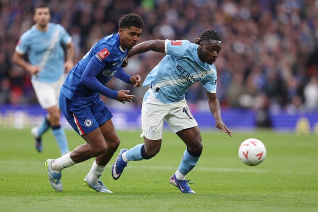 FA-Cup-Finale 2026 16. Mai 2026, London Emirates FA-Cup-Finale Chelsea gegen Manchester City Jeremy Doku von Manchester City Foto Charlotte Wilson Abseits London UK  Copyright: xCharlottexWilsonx xOffsidexOffside