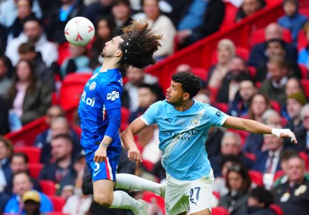 Marc Cucurella of Chelsea and Matheus Nunes of Manchester City Chelsea v Manchester City, Emirates FA Cup Final, Football, Wembley Stadium, London, UK - 16 May 2026London Wembley Stadium United Kingdom EDITORIAL USE ONLY No use with unauthorised audio, video, data, fixture lists, club league logos or live services. Online in-match use limited to 120 images, no video emulation. No use in betting, games or single club league player publications.  Copyright: xJavierxGarcia Shutterstockx 16876844em
