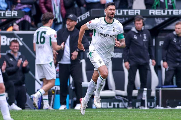 16 05 2026, Football, Borussia Mönchengladbach TSG 1899 Hoffenheim, 1 Fußball Bundesliga, 34 Matchday, Borussia Park, Season 2025 2026 Tim Kleindienst Borussia Mönchengladbach 11 wird eingewechselt DFB regulations prohibit any use of photographs as image sequences and or quasi video Nordrhein Westfalen Germany