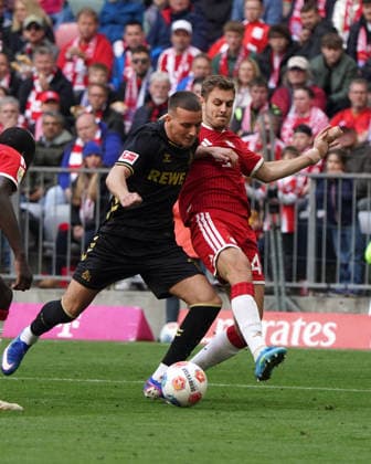 Football, 1 BL 2025 2026, FC Bayern Munich vs 1 FC Cologne 16 05 2026 , Allianzarena Munich Said El Mala 1 FC Cologne Josip Stanisic FC Bayern Munich