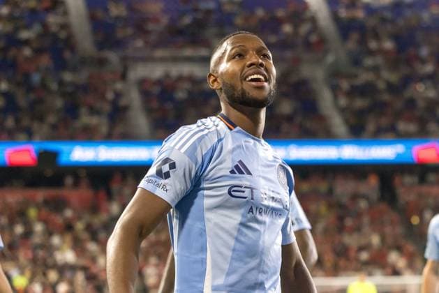new york red bulls e new york city fc pela major league soccer Andres Perea of NYCFC celebrates his goal during the match between the New York Red Bulls and New York City FC, in Major League Soccer, at Sports Illustrated Stadium, on Saturday, May 16, 2026 harrison sports illustrated stadium NJ united states Copyright: xWILLIAMxVOLCOVx