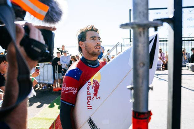 SURFING NEW ZEALAND PRO, A supplied image of Jack Robinson of Australia after surfing in Heat 15 of Round Tw during the World Surf League New Zealand Pro surfing competition in Raglan, New Zealand, Sunday, May 17, 2026. (PR Image Supplied by World Surf League, Rambo Estrada) NO ARCHIVING, EDITORIAL USE ONLY, AAP PROVIDES ACCESS TO THIS HANDOUT IMAGE TO BE USED SOLELY FOR THE PURPOSE FOR WHICH THE IMAGE WAS PROVIDED - FOR REPORTING ON THE EVENTS OR FACTS DEPICTED IN THE IMAGE NO ARCHIVING, EDITORIAL USE ONLY RAGLAN NEW ZEALAND  Copyright: xRAMBOxESTRADAx 20260517188534407802