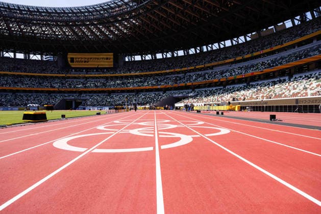 May 17, 2026, Tokyo, Japan: General view of branding around the National Stadium before the Seiko Golden Gala World Athletics Continental Tour Meeting. Tokyo Japan - ZUMAs197 20260517_aaa_s197_011 Copyright: xBenxBoothx