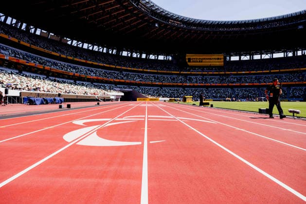 May 17, 2026, Tokyo, Japan: General view of branding around the National Stadium before the Seiko Golden Gala World Athletics Continental Tour Meeting. Tokyo Japan - ZUMAs197 20260517_aaa_s197_002 Copyright: xBenxBoothx