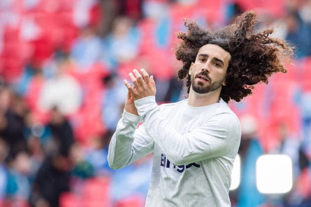 LONDON, ENGLAND - MAY 16: Marc Cucurella of Chelsea warming up before the Emirates FA Cup Final match between Chelsea and Manchester City on May 16, 2026 in London, England.  Copyright: xPedroxPorru MBxMediax