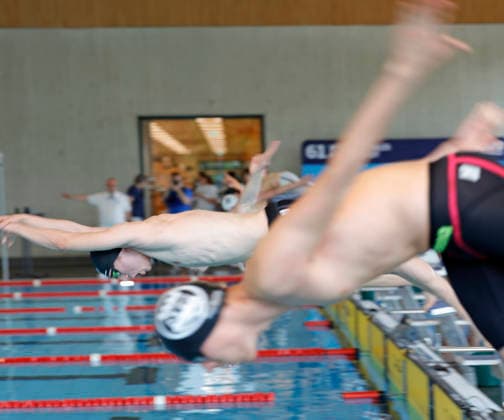 16 05 2026 Swimming 61 International Swimming Festival Nordbad DSW Darmstadt hier li WK20 L13 B2 50m freestyle fastest starter Jonas Scheffel SC Wfr München Darmstadt Hessen Germany