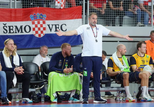 Croatia v Sweden: Internation Friendly Handball Match Head Coach of Sweden Michael Apelgren during the International Friendly, Länderspiel, Nationalmannschaft handball match between Croatia and Sweden at Arena Varazdin on May 16, 2026.  SanjinxStrukic PIXSELL