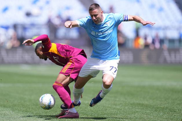 Roma™s Wesley Lazio™s Adam Marusic during the Serie A EniLive soccer match between Roma and Lazio at the Rome s Olympic stadium, Italy - Sunday May 17, 2026 - Soccer ( Photo by Alfredo Falcone LaPresse )  Copyright: xAlfredoxFalcone LaPressex
