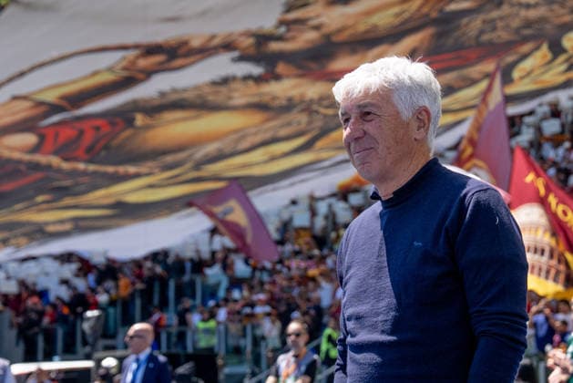 AS Roma v SS Lazio - Serie A Enilive Gian Piero Gasperini Head Coach of AS Roma looks on during the serie Serie A Enilive match between AS Roma and SS Lazio at Stadio Olimpico on May 17, 2026 in Rome, Italy Rome Stadio Olimpico Lazio Italy Copyright: xGiuseppexMaffiax 260517_SerieA_Roma - Lazio_GM_00109