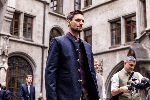 MUNICH, GERMANY - MAY 17: Sven Ulreich (FC Bayern Muenchen, 26) during the Meisterfeier of FC Bayern Muenchen at Marienplatz on May 17, 2026 in Munich, Germany. Bavaria Germany Copyright: xSteffiexWunderlx