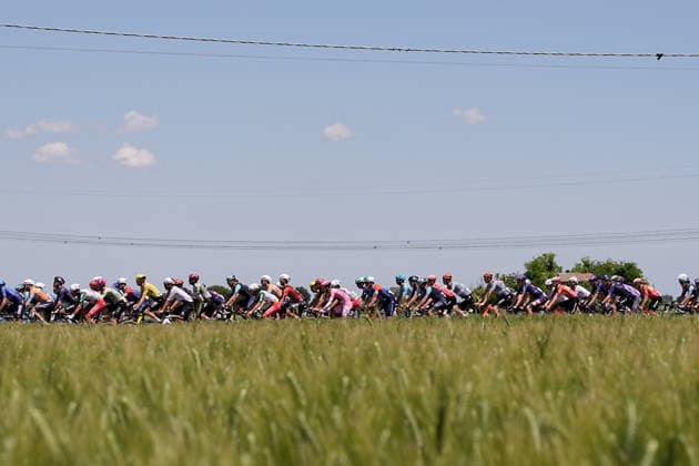 The pack rides during Stage 9 of the Giro d™Italia from Cervia to Corno alle Scale, Italy, Sunday May 17, 2026.  Copyright: xMarcoxAlpozzi LaPressex