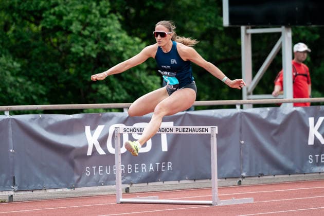 Elena Kelety Frankfurt Athletics, 300m hurdles women, 5 , GER, Leichtathletik, Athletics, International KOST Athletics Meeting, Pliezhausen, 17 05 2026, GER, Leichtathletik, Athletics, International KOST Athletics Meeting, Pliezhausen, 17 05 2026 Pliezhausen Copyright: xStefanxMayerx EP_SMR