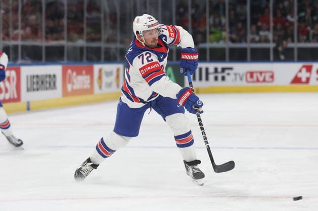 17 05 2026 Swiss Life Arena Zurich , SWITZERLAND, Ice Hockey Men IIHF World Championship Zurich 2026 Group A USA GBR Justin Faulk USA