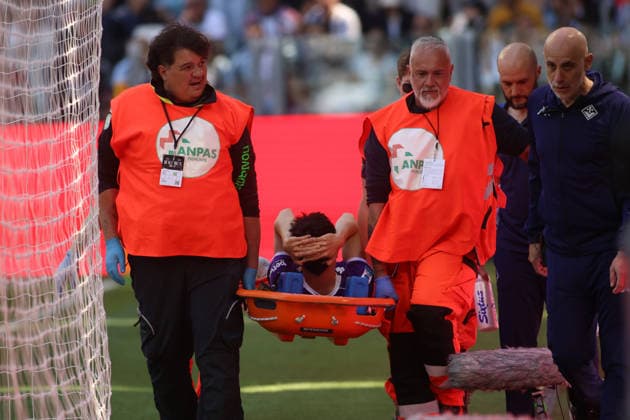 IPA84783257 - Fabiano Parisi of ACF Fiorentina leaving the pitch during the Italian Serie A, football match between Juventus FC and ACF Fiorentina on May 17, 2026 at Allianz Stadium Turin, Italy. Photo Nderim Kaceli  Copyright: xNderimxKaceli IPAxSportx xx 84783257