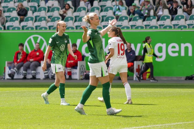 17 05 2026, xgrfx, Soccer Google Pixel Women Bundesliga, VfL Wolfsburg 1 FC Nürnberg v l Goal, Alexandra Popp to 1 0 VfL Wolfsburg DFL DFB REGULATIONS PROHIBIT ANY USE OF PHOTOGRAPHS as IMAGE SEQUENCES and or QUASI VIDEO Wolfsburg
