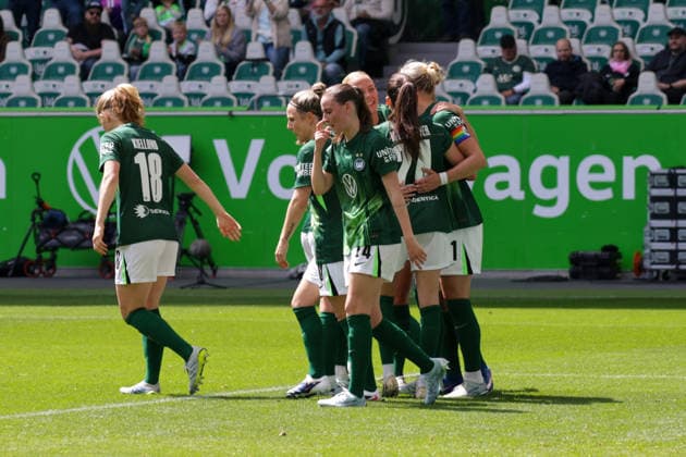 17 05 2026, xgrfx, Soccer Google Pixel Women Bundesliga, VfL Wolfsburg 1 FC Nürnberg v l Goal, Alexandra Popp to 1 0 VfL Wolfsburg DFL DFB REGULATIONS PROHIBIT ANY USE OF PHOTOGRAPHS as IMAGE SEQUENCES and or QUASI VIDEO Wolfsburg