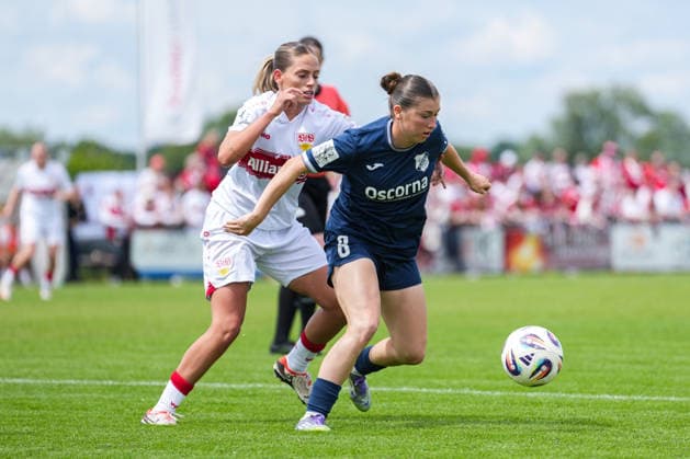 2 Womens Bundesliga SC Sand vs VfB Stuttgart, 17 05 2026 duel between Dafina Redzepi VfB Stuttgart, 7 and Kim Schneider SC Sand, 8 2 Womens Bundesliga SC Sand vs VfB Stuttgart, Adams Arena SC Sand, 17 05 2026 DFB DFL REGULATIONS PROHIBIT ANY USE OF PHOTOGRAPHS AS IMAGE SEQUENCES AND OR QUASI VIDEO Copyright: xBEAUTIFULxSPORTS Boscox