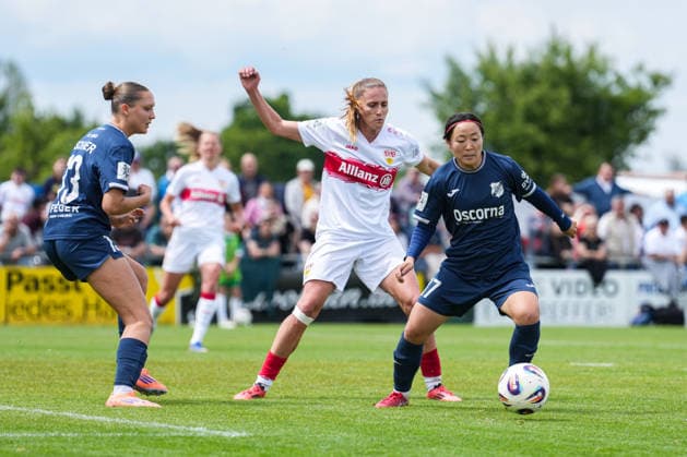 2 Womens Bundesliga SC Sand vs VfB Stuttgart, 17 05 2026 duel between Julia Glaser VfB Stuttgart, 9 and Rio Takizawa SC Sand, 17 2 Womens Bundesliga SC Sand vs VfB Stuttgart, Adams Arena SC Sand, 17 05 2026 DFB DFL REGULATIONS PROHIBIT ANY USE OF PHOTOGRAPHS AS IMAGE SEQUENCES AND OR QUASI VIDEO Copyright: xBEAUTIFULxSPORTS Boscox