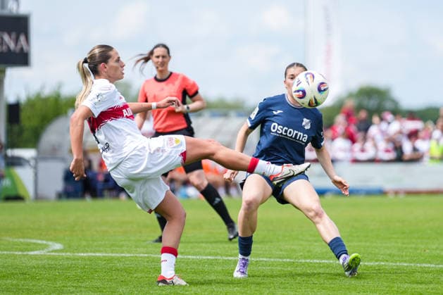 2 Womens Bundesliga SC Sand vs VfB Stuttgart, 17 05 2026 duel between Dafina Redzepi VfB Stuttgart, 7 and Kim Schneider SC Sand, 8 2 Womens Bundesliga SC Sand vs VfB Stuttgart, Adams Arena SC Sand, 17 05 2026 DFB DFL REGULATIONS PROHIBIT ANY USE OF PHOTOGRAPHS AS IMAGE SEQUENCES AND OR QUASI VIDEO Copyright: xBEAUTIFULxSPORTS Boscox
