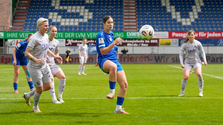 17 05 2026, Hänsch Arena, Meppen, GER, Soccer, 2 Bundesliga, Women SV Meppen vs VfL Bochum, Anouk Blaschka SV Meppen 10 DFL REGULATIONS PROHIBIT ANY USE OF PHOTOGRAPHS AS IMAGE SEQUENCES AND OR QUASI VIDEO Meppen Lower Saxony Germany Hänsch Arena