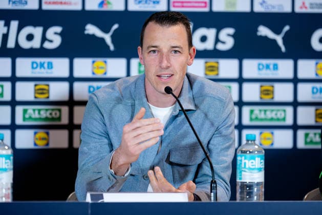 Dortmund 17 05 2026, handball, men, international match, Germany Denmark Dominik Klein one of the ambassadors for the 2026 World Handball Championship in Germany at the presentation before the international match