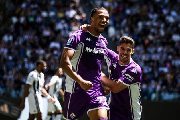 Juventus FC v ACF Fiorentina - Serie A Fiorentina midfielder Cher Ndour (27) celebrates after scoring a goal to make it 0-1 during the Serie A football match between Juventus and Fiorentina at the Allianz Stadium in Turin, Piedmont, Italy, on May 17, 2026. Turin Piedmont Italy  Copyright: xMatteoxBottanellix originalFilename:bottanelli-juventus260517_npjM1.jpg