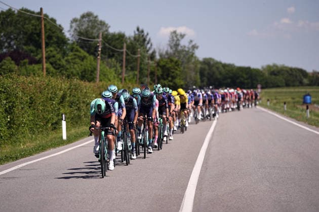The pack rides during Stage 9 of the Giro d™Italia from Cervia to Corno alle Scale, Italy, Sunday May 17, 2026.  Copyright: xMarcoxAlpozzi LaPressex