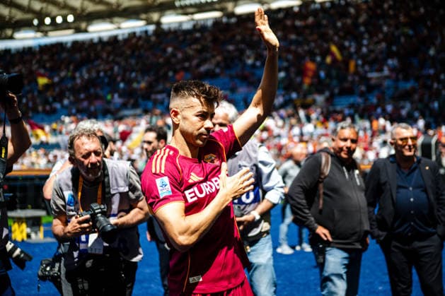 IPA84786090 - Stephan El Shaarawy of AS Roma during Roma-Lazio, Serie A 2025 2026 at Stadio Olimpico on May 17, 2026 during AS Roma vs SS Lazio, Italian soccer Serie A match in Rome, Italy, May 17 2026  Copyright: xDomenicoxBari IPAxSportx xx 84786090