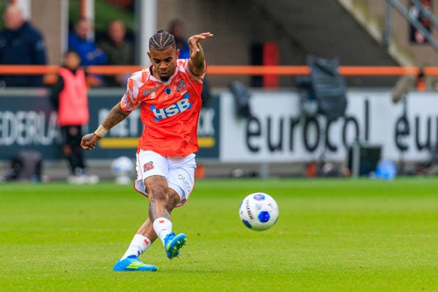 2026-05-17 FC Volendam v SC Telstar - Dutch Eredivisie VOLENDAM, NETHERLANDS - MAY 17: Juninho Bacuna of FC Volendam during the Dutch Eredivisie match between FC Volendam and SC Telstar at Kras Stadion on May 17, 2026 in Volendam, Netherlands. Volendam Kras Stadion Netherlands Content not available for redistribution in The Netherlands directly or indirectly through any third parties. Copyright: xMarcelxvanxPlateringenx