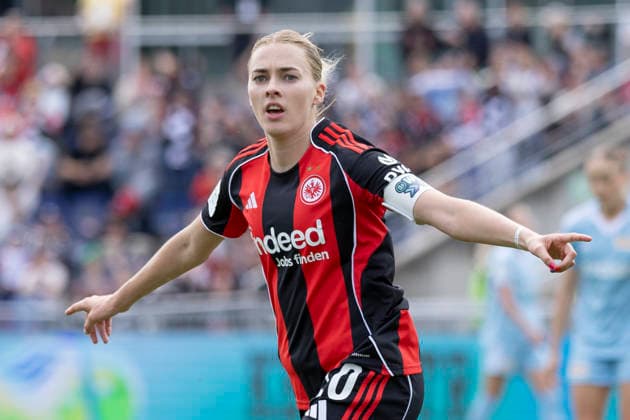 Google Pixel Frauen Bundesliga: Eintracht Frankfurt - 1. FC Union Berlin, 17.05.2026 Laura Freigang (Eintracht Frankfurt 10) bejubelt feiert ihr Tor zum 1:2, Freisteller, Portrait Porträt, Eintracht Frankfurt - 1. FC Union Berlin, Frankfurt, Stadion am Brentanobad, 17.5.2026 *** Google Pixel Womens Bundesliga Eintracht Frankfurt 1 FC Union Berlin, 17 05 2026 Laura Freigang Eintracht Frankfurt 10 celebrates her goal for 1 2, clipping, portrait portrait, Eintracht Frankfurt 1 FC Union Berlin, Frankfurt, Stadion am Brentanobad, 17 5 2026 Copyright: xBEAUTIFULxSPORTS Gawlikx