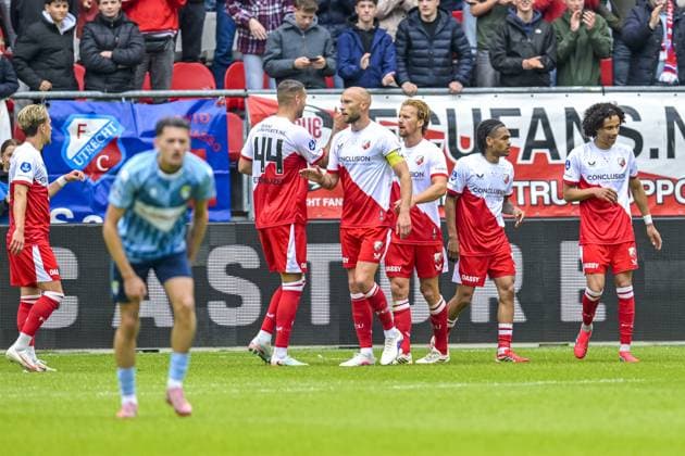 UTRECHT , 17-05-2026 , Stadium de Galgenwaard , season 2025 2026 , Dutch Eredivisie , football , match between FC Utrecht and Fortuna Sittard , picture shows FC Utrecht player Dani de Wit scores the 1-0 Utrecht - Fortuna Sittard  x203758522x Copyright: