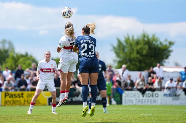 2 Womens Bundesliga SC Sand vs VfB Stuttgart, 17 05 2026 Header duel between Dafina Redzepi VfB Stuttgart, 7 and Ivana SlipÄeviÄ‡ SC Sand, 23 2 Womens Bundesliga SC Sand vs VfB Stuttgart, Adams Arena SC Sand, 17 05 2026 DFB DFL REGULATIONS PROHIBIT ANY USE OF PHOTOGRAPHS AS IMAGE SEQUENCES AND OR QUASI VIDEO Copyright: xBEAUTIFULxSPORTS Boscox