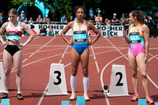 Malaika Mihambo LG Kurpfalz, 80m Women, 1 , GER, Leichtathletik, Athletics, Internationales KOST Laeufermeeting, Pliezhausen, 17 05 2026, GER, Leichtathletik, Athletics, Internationales KOST Laeufermeeting, Pliezhausen, 17 05 2026 Pliezhausen Copyright: xStefanxMayerx EP_SMR