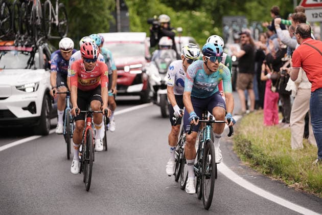 Italy™s Davide Ballerini of XDS Astana Team leads during Stage 9 of the Giro d™Italia from Cervia to Corno alle Scale, Italy, Sunday May 17, 2026.  Copyright: xMarcoxAlpozzi LaPressex