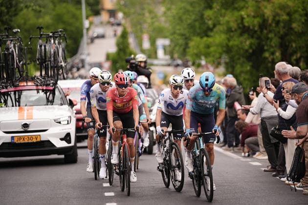 Italy™s Davide Ballerini of XDS Astana Team leads during Stage 9 of the Giro d™Italia from Cervia to Corno alle Scale, Italy, Sunday May 17, 2026.  Copyright: xMarcoxAlpozzi LaPressex