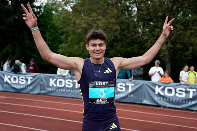 Owe Fischer Breiholz Koenigsteiner LV, 300m hurdles men, 3 , GER, Leichtathletik, Athletics, Internationales KOST Laeufermeeting, Pliezhausen, 17 05 2026, GER, Leichtathletik, Athletics, Internationales KOST Laeufermeeting, Pliezhausen, 17 05 2026 Pliezhausen Copyright: xStefanxMayerx EP_SMR