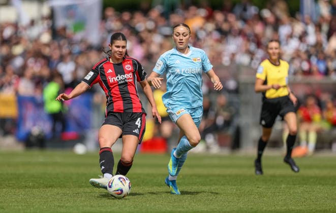 GER, Frankfurt, Eintracht Frankfurt vs Union Berlin, Google Pixel Bundesliga, Football, DFB, Season 2025 2026, Stadion am Brentanobad, 26 Matchday in picture Noemi Ivelj Eintracht Frankfurt Women 4 DFB DFL REGULATIONS PROHIBIT ANY USE OF PHOTOGRAPHS AS IMAGE SEQUENCES AND OR QUASI VIDEO, 17 05 2026 Copyright: HMBxMedia HendrikxHamelau