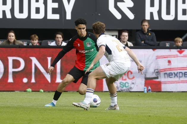 NIJMEGEN , 16-05-2026 , Stadium De Goffert , season 2025 2026 , Dutch Eredivisie football . match between NEC Nijmegen and Go Ahead Eagles, Picture shows NEC Nijmegen player Sami Ouaissa NEC - Go Ahead Eagles  x203758988x Copyright: