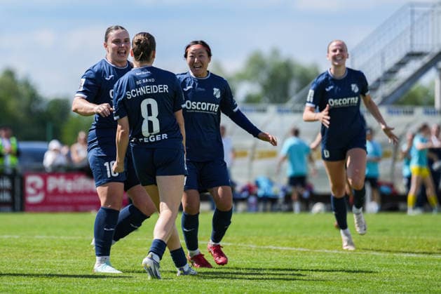 2 Womens Bundesliga SC Sand vs VfB Stuttgart, 17 05 2026 Goal celebration for 2 1 by Kim Schneider SC Sand, 8 2 Womens Bundesliga SC Sand vs VfB Stuttgart, Adams Arena SC Sand, 17 05 2026 DFB DFL REGULATIONS PROHIBIT ANY USE OF PHOTOGRAPHS AS IMAGE SEQUENCES AND OR QUASI VIDEO Copyright: xBEAUTIFULxSPORTS Boscox