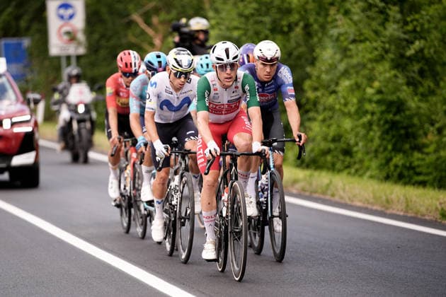 Italy™s Mattia Bais of Team Polti VisitMalta leads during Stage 9 of the Giro d™Italia from Cervia to Corno alle Scale, Italy, Sunday May 17, 2026.  Copyright: xMarcoxAlpozzi LaPressex