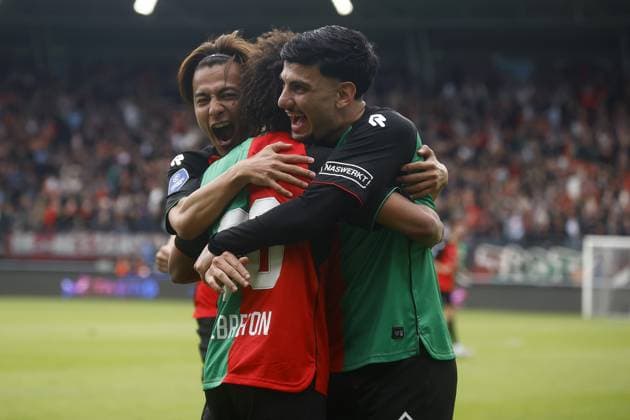 NIJMEGEN , 16-05-2026 , Stadium De Goffert , season 2025 2026 , Dutch Eredivisie football . match between NEC Nijmegen and Go Ahead Eagles, Picture shows NEC Nijmegen player Basar Onal NEC - Go Ahead Eagles  x203759248x Copyright: